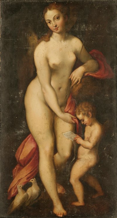 Venus und Amor von Antonio da Correggio